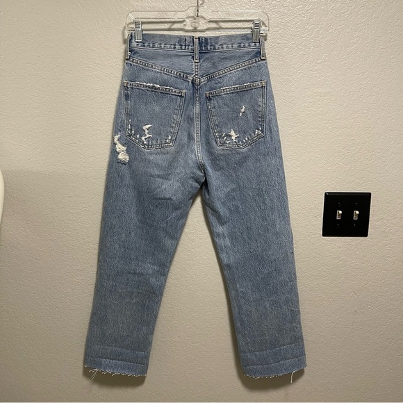 Agolde 90s High rise Loose Fit in Blue w Raw HemSize 23 - Picture 6 of 6